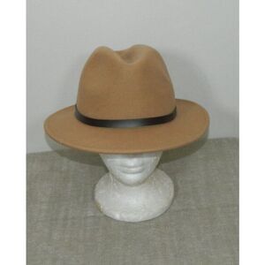 Urban Outfitters Ecote Fedora Hat Tan Brown 100% Wool Felted Belt‎ One Size